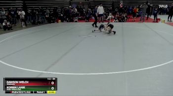 54 lbs Quarterfinal - Dawson Welch, Wabasso vs Korbin Lanik, Park Wrestling