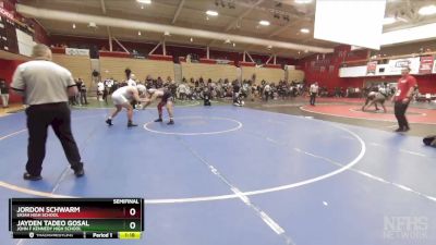 217 lbs Semifinal - Jayden Tadeo Gosal, John F Kennedy High School vs Jordon Schwarm, Ukiah High School