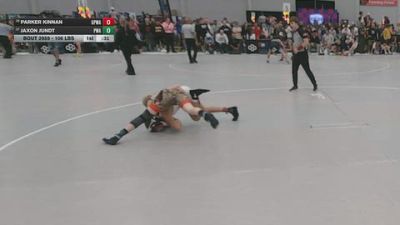 106 lbs Cons. Rd Of 32 - Jaxon Jundt, Puler Wrestling Accademy vs Parker Kinnan, Great Plains Wrestling Academy