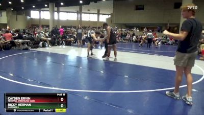 190 lbs Cons. Round 5 - Ricky Herman, Outsiders vs Cayden Ervin, Techfall Wrestling Club