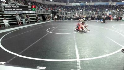 135 lbs Semifinal - Colton Passley, Webb City Youth Wrestling vs Jake Snider Frazier, Claremore WC