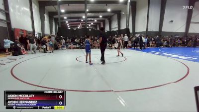 74 lbs Champ. Round 1 - Jaxon McCulley, Salem Elite Mat Club vs Ayden Hernandez, Ascend Wrestling Academy