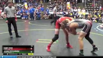 110 lbs Round 3 (4 Team) - Ayden McClurken, Cedar Springs vs Cody Foss, Lowell Red