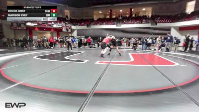 190 lbs Rr Rnd 2 - Brook West, Comanche High School Girls vs MADISON EVEY, Geary Bison