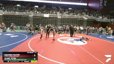 77 lbs Champ. Round 2 - Zachary Fulton, Powell Wrestling Club vs Ryder Teten, High Plains Thunder Wrestling Club