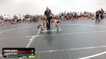 55 lbs Round 5 (8 Team) - Cooper Brown, Georgia United Blue vs Anderson Rich, Gotcha