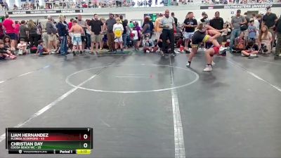 130 lbs Quarterfinals (8 Team) - Liam Hernandez, Florida Scorpions vs Christian Day, Cocoa Beach WC