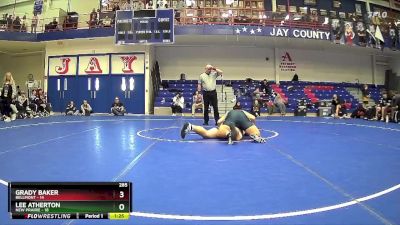 285 lbs Placement (16 Team) - Grady Baker, Bellmont vs Lee Atherton, New Prairie