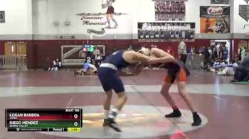 160 lbs Champ. Round 2 - Logan Barboa, Aztec vs Diego Mendez, Spring Valley