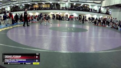 103 lbs Cons. Round 3 - Tiffany Stoshak, Sacred Heart University vs Prestejah Yockeman, Schreiner University