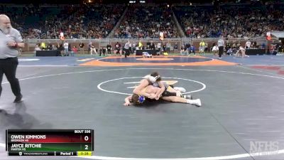 D4-126 lbs Cons. Round 3 - Jayce Ritchie, Martin HS vs Owen Kimmons, Bronson HS