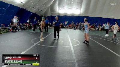 100 lbs Finals (2 Team) - Braxton Sholler, Michigan Gold Pitbulls vs Landon Wellert, FORGE