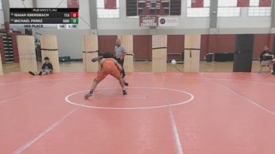 145 lbs 3rd Place - Isaiah Ebersbach, Titan Mercury vs Michael Perez, Hanover Area