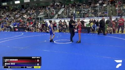 78 lbs Champ. Round 1 - Levi Werner, WI vs Boaz Diaz, IA