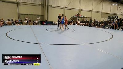 100 lbs Round 2 (6 Team) - Jaidyn Alvarado, Kansas vs Graciela Caro, California Red