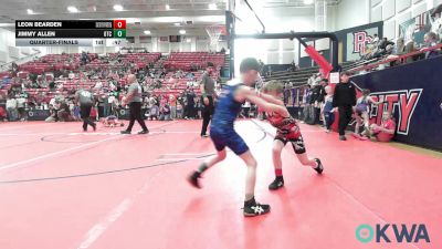 60 lbs Quarterfinal - Leon Bearden, Skiatook Youth Wrestling vs Jimmy Allen, Owasso Takedown Club