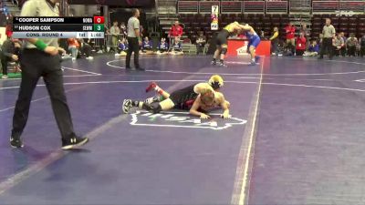 1A-106 lbs Cons. Round 4 - Cooper Sampson, North Mahaska vs Hudson Cox, Southeast Warren/Melcher-Dallas