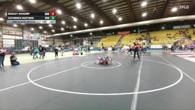 130 lbs 2nd Place Match - Hadley Schomp, Wild West Wrestling vs Caydence Watters, Windy City Wrestlers