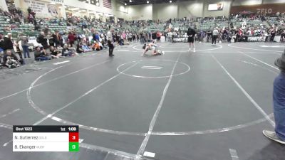 138 lbs Semifinal - Nathaniel Gutierrez, Gold Rush Wrestling vs Bryce Ekanger, Ruby Mountain WC