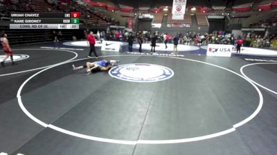 126 lbs Cons. Rd Of 32 - Kane Giboney, Righetti High School Wrestling vs Urijah Chavez, Legacy Wrestling Center