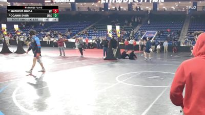 190 lbs Round Of 16 - Matheus Binda, Whittier vs Cqahni Dyer, Springfield Central
