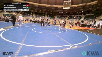90 lbs Round Of 16 - Jax Feathers, Verdigris Youth Wrestling vs Braylee Denton, Wagoner Takedown Club