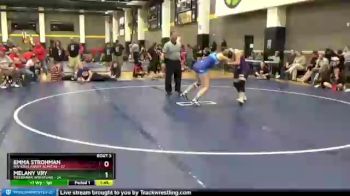 155 lbs Round 3 (3 Team) - Emma Strohman, NW Iowa Angry Alpacas vs Melany Vry, TigerHawk Wrestling