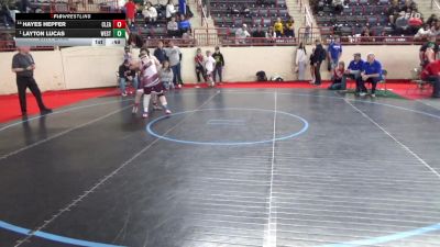 150_B lbs 5th Place - Hayes Hepfer, Clearfield vs Layton Lucas, West Branch