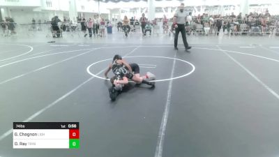74 lbs Consi Of 4 - Gannon Chagnon, Lights Wrestling Club vs Davian Ray, Trybe
