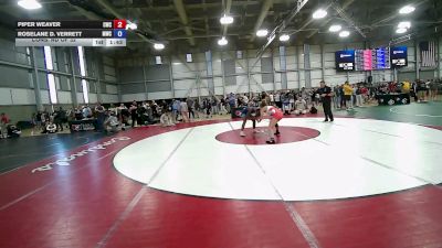 54 kg Cons. Rd Of 32 - Piper Weaver, Cowboy Wrestling Club vs Roselane D. Verrett, Monticello Wrestling Club