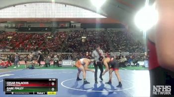 3A 195 lbs Quarterfinal - Gabe Finley, Buhl vs Cesar Palacios, American Falls