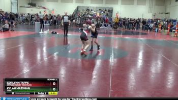 70 lbs Round 2 - Kylah Massman, THWC vs Corlynn Tappe, Staples Motley Wrestling