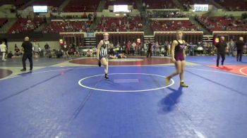 130 lbs Quarterfinal - Graylee Fox, Miles City Wrestling Club vs Kaylee Buckner, Moorcroft Mat Masters Wrestlin