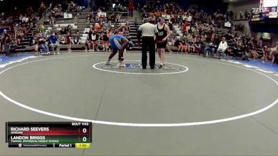 168-175 lbs Quarterfinal - Landon Briggs, Thomas Jefferson Middle School vs Richard Seevers, Warsaw