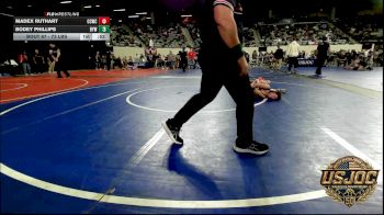 73 lbs Consi Of 8 #1 - Madex Ruthart, Cotton County Wrestling Club vs Bodey Phillips, Bristow Elementary Wrestling Club