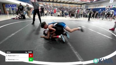 90 lbs Consi Of 4 - Jakobe Robinson, Plainview Youth Wrestling Club vs Joel Ramirez, Hennessey Takedown Club