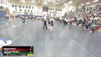 90 lbs Quarterfinal - Peerless Portrey, Northwood vs Rogue Struck, Colville