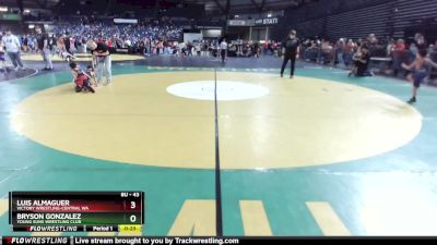 43 lbs Semifinal - Bryson Gonzalez, Young Suns Wrestling Club vs Luis Almaguer, Victory Wrestling-Central WA