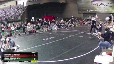 130 lbs Round 3 (4 Team) - Damian Chartier, Kansas Python vs Isaac Samuelson, Kansas Mamba