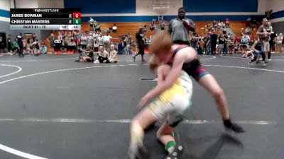 75 lbs Round 5 - Christian Masters, Summerville Take Down vs James Bowman, Mighty Warriors Wrestling Aca