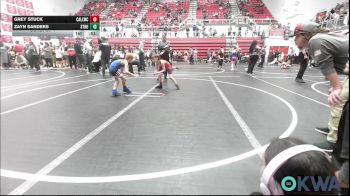58 lbs Consi Of 4 - Grey Stuck, Carl Albert vs Zayn Sanders, Stroud Youth Wrestling Club