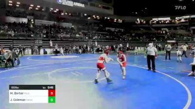 100 lbs Consi Of 4 - Marc Barber, Paulsboro vs Jaxon Coleman, Manalapan