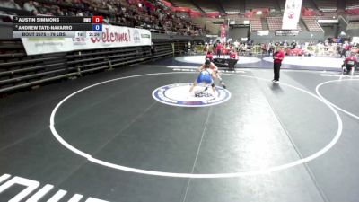79 lbs Quarters - Austin Simmons, Driller Wrestling Club vs Andrew Tate-Navarro