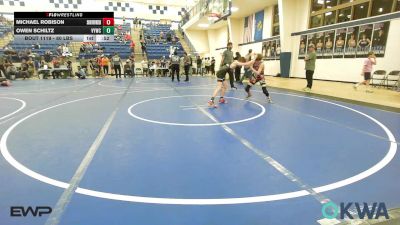 80 lbs 2nd Place - Michael Robison, Skiatook Youth Wrestling vs Owen Schiltz, Verdigris Youth Wrestling