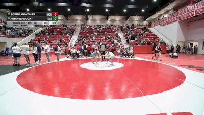 HS 140 lbs Cons. Round 1 - Sophia Gonzalez, BRIDGE CREEK vs Asiah Maddox, ELK CITY