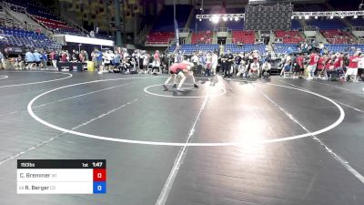 150 lbs Rnd Of 128 - Carson Bremmer, WI vs Rylan Berger, CO