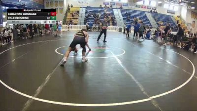 132 lbs Round 4 (8 Team) - Cole Pridgeon, Jayhawk WC vs Sebastian Gonzalez, Eagle Empire
