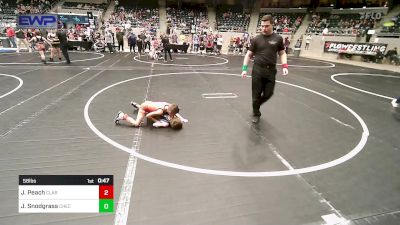 58 lbs Rr Rnd 1 - Jadeal Peach, Claremore Wrestling Club vs Jackson Snodgrass, Checotah Matcats