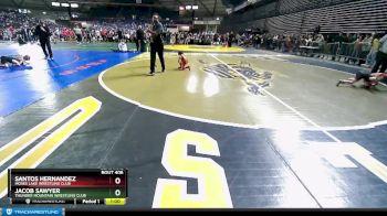 43 lbs Semifinal - Jacob Sawyer, Thunder Mountain Wrestling Club vs Santos Hernandez, Moses Lake Wrestling Club