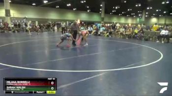 120 lbs Round 1 (16 Team) - Sarah Walsh, RPA Wrestling vs Milana Borrelli, Florida Girls All Stars